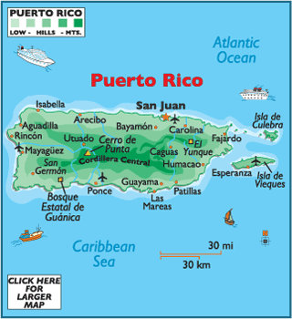 Puerto Rico Map San Juan